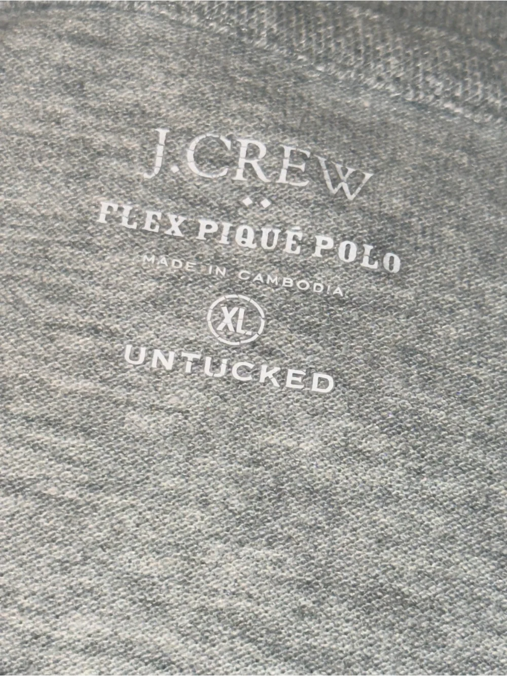 J. Crew Flex Pique Light Gray Polo Shirt